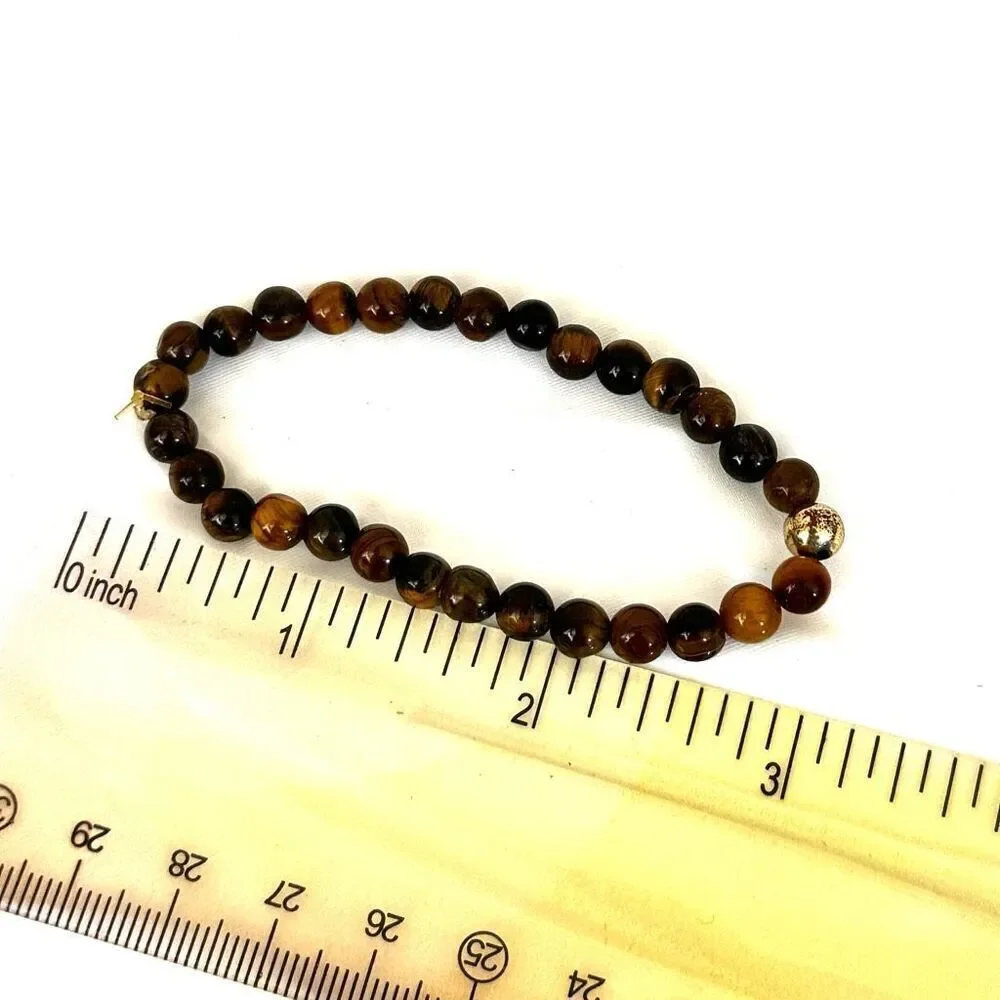 Tigers eye beaded stretchy  bracelet